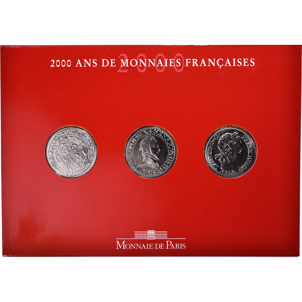 Monnaie, France, Coffret, 2000, 3 X 5 Francs n°2, FDC