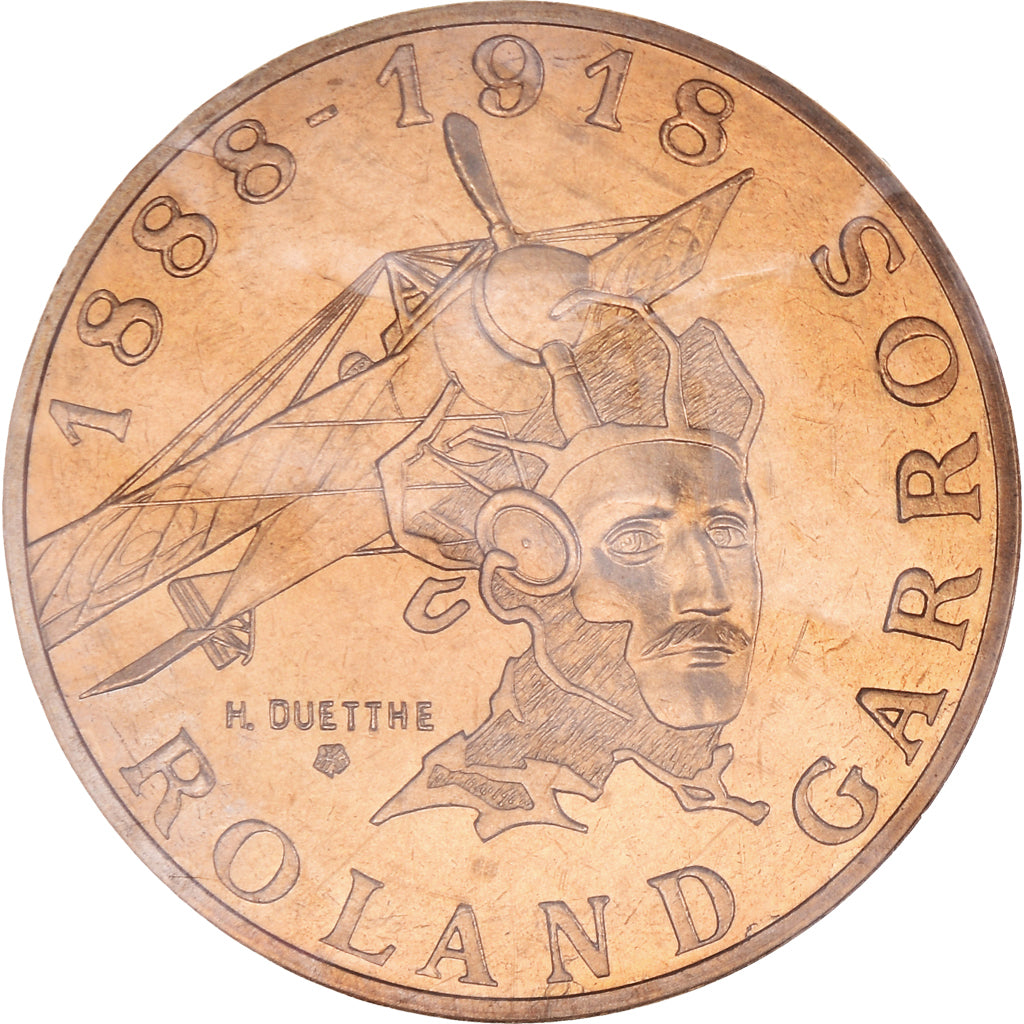 Münze, Frankreich, Roland Garros, 10 Francs, 1988, Paris, ESSAI, STGL