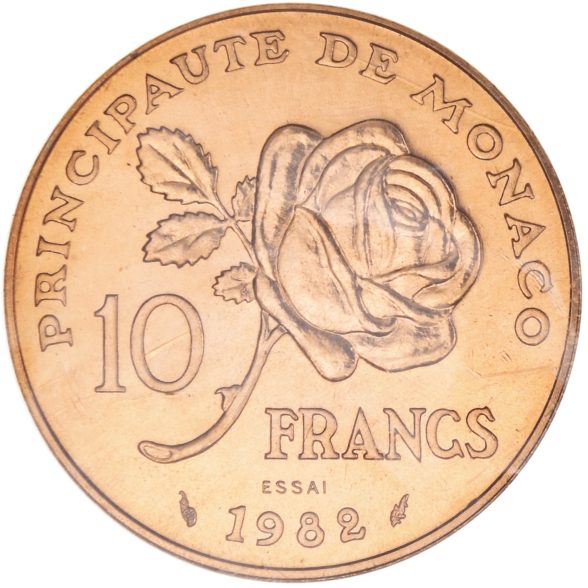 Monnaie, Monaco, Rainier III, 10 Francs, 1982, Pessac, ESSAI, FDC, Cupronickel