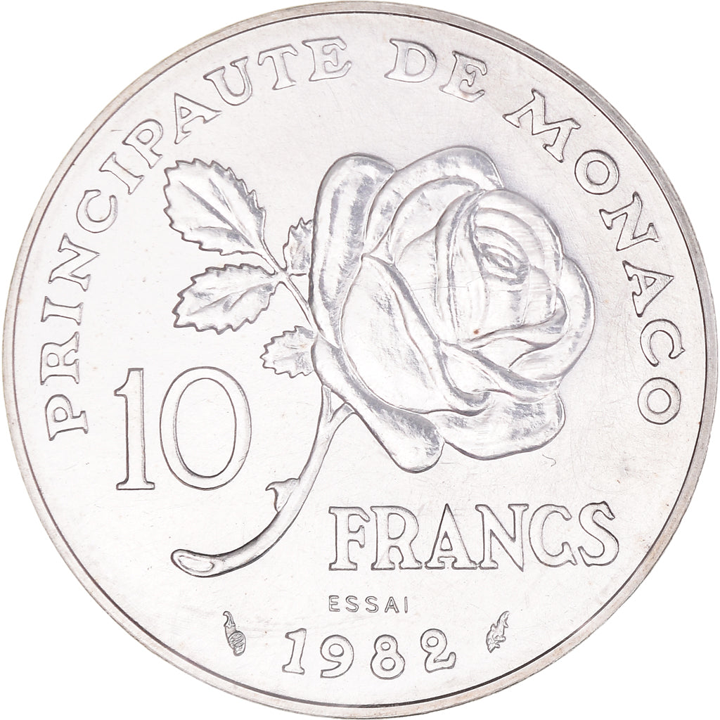 Monnaie, Monaco, 10 Francs, 1982, ESSAI, FDC, Argent, Gadoury:MC158, KM:E73