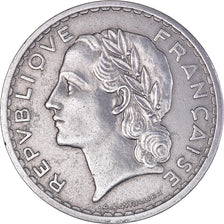 Moneta, Francja, Lavrillier, 5 Francs, 1952, Paris, EF(40-45), Aluminium