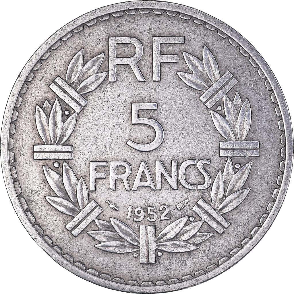 Moneta, Francja, Lavrillier, 5 Francs, 1952, Paris, EF(40-45), Aluminium