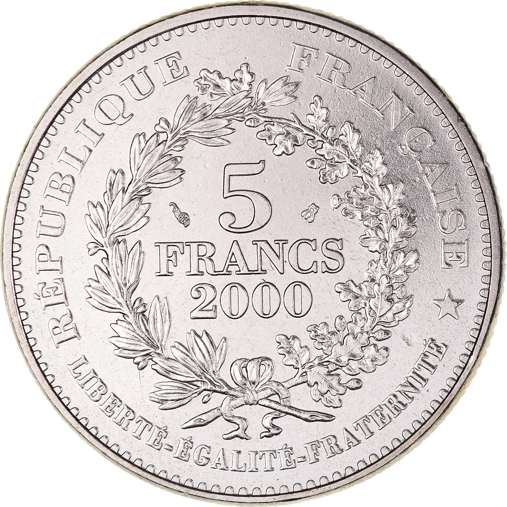 Monnaie, France, Denier de Charlemagne, 5 Francs, 2000, Paris, SPL+, Cupronickel