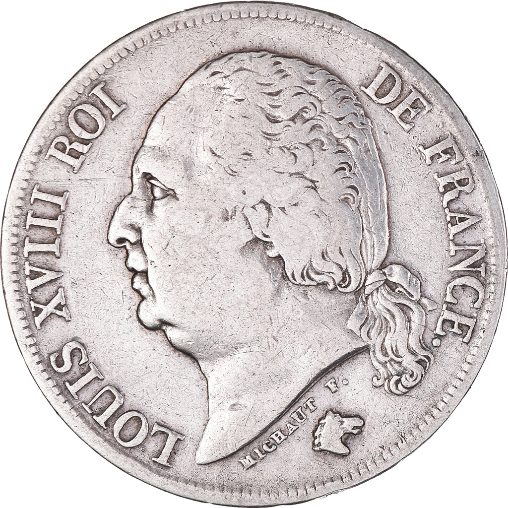 Moeda, França, Louis XVIII, Louis XVIII, 2 Francs, 1819, Perpignan, VF(30-35)