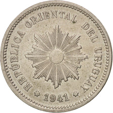 Uruguay, 5 Centesimos, 1941, Santiago, KM:21, AU(55-58), Copper-nickel