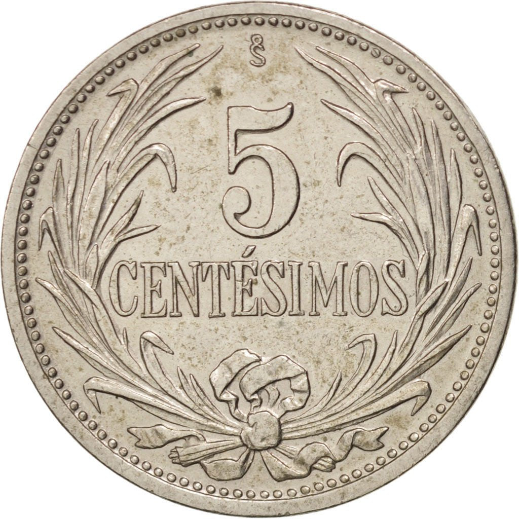 Uruguay, 5 Centesimos, 1941, Santiago, KM:21, AU(55-58), Copper-nickel