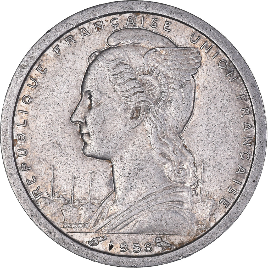 Monnaie, Madagascar, Franc, 1958, Paris, TTB+, Aluminium, KM:3