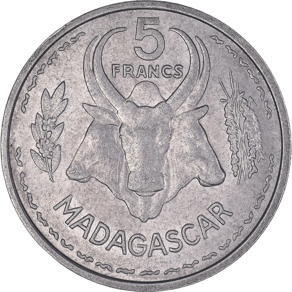 Monnaie, Madagascar, 5 Francs, 1953, Paris, TTB+, Aluminium, KM:5
