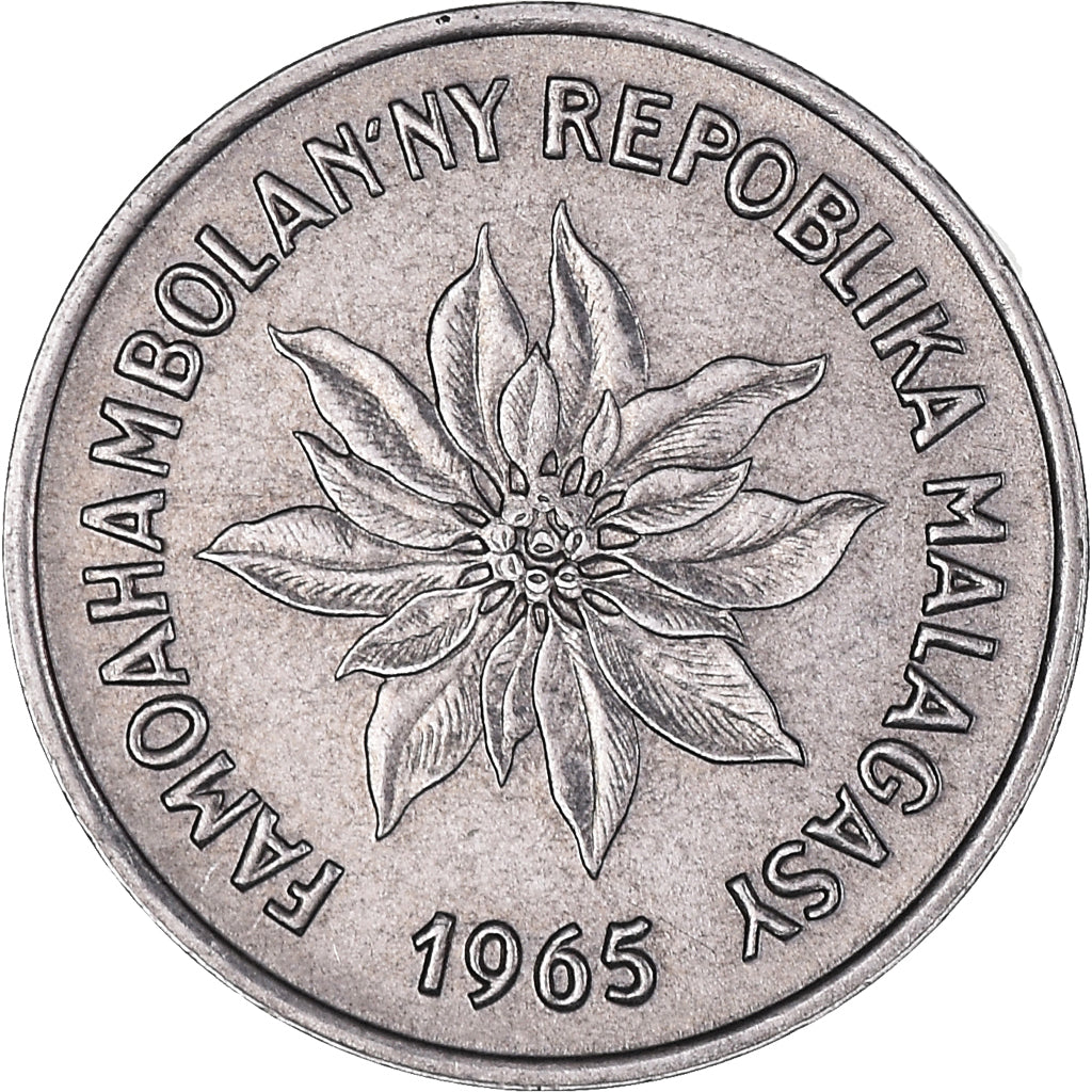 Moneta, Madagascar, Franc, 1965, Paris, AU(50-53), Stal nierdzewna, KM:8