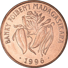 Monnaie, Madagascar, 10 Francs, 2 Ariary, 1996, SUP, Cuivre plaqué acier, KM:22