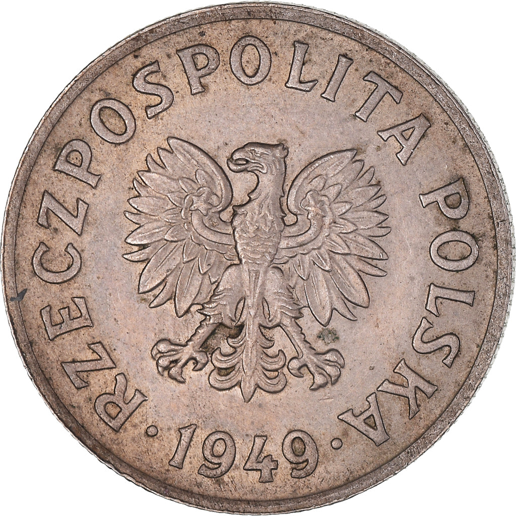 Moneda, Polonia, 50 Groszy, 1949, Kremnica, MBC+, Cobre - níquel, KM:44
