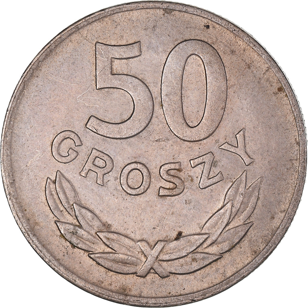 Moneda, Polonia, 50 Groszy, 1949, Kremnica, MBC+, Cobre - níquel, KM:44