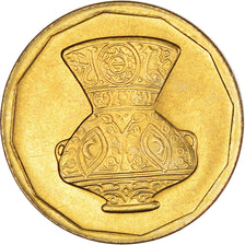Coin, Egypt, 5 Piastres, 2004, MS(63), Brass, KM:941