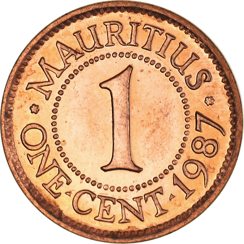 Monnaie, Maurice, Cent, 1987, TTB+, Cuivre plaqué acier, KM:51