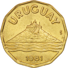 Uruguay, 20 Centesimos, 1981, Santiago, KM:67, MS(63), Aluminum-Bronze