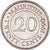 Moneda, Mauricio, 20 Cents, 1990, MBC+, Níquel chapado en acero, KM:53