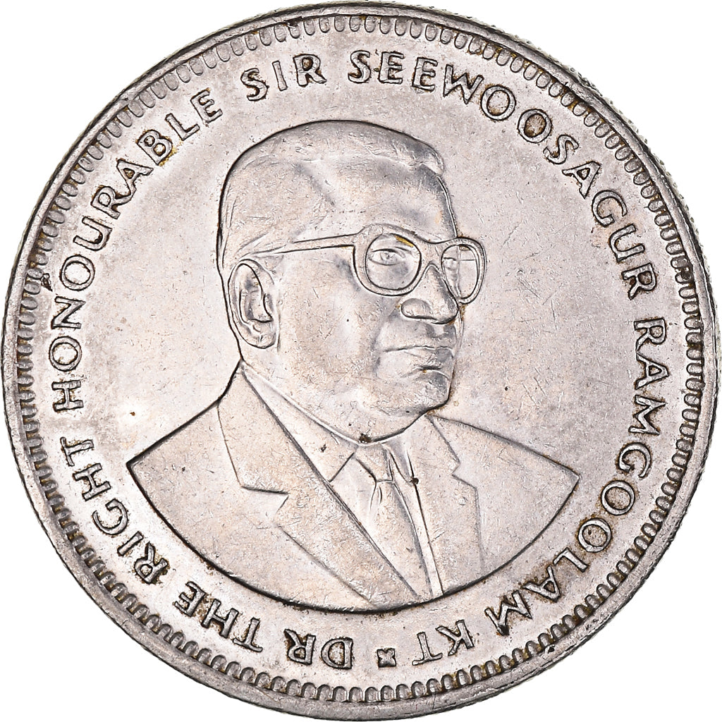 Monnaie, Maurice, 1/2 Rupee, 1990, TB+, Nickel plaqué acier, KM:54