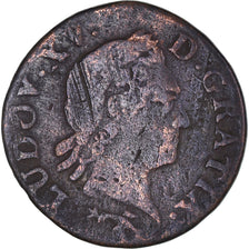 Monnaie, France, Louis XV, Liard à la vieille tête, Liard, 1770, Besançon