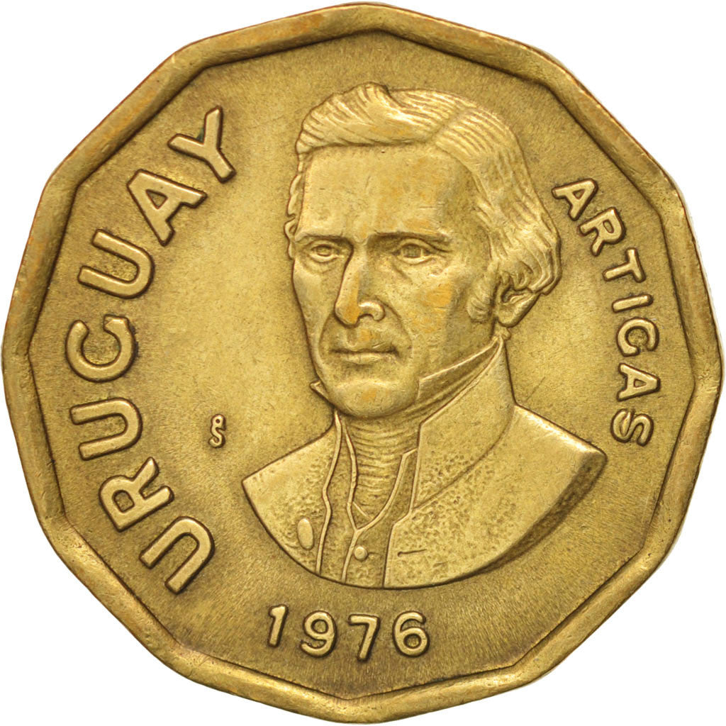 Uruguay, Nuevo Peso, 1976, Santiago, KM:69, AU(55-58), Aluminum-Bronze