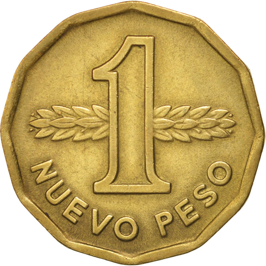 Uruguay, Nuevo Peso, 1976, Santiago, KM:69, AU(55-58), Aluminum-Bronze
