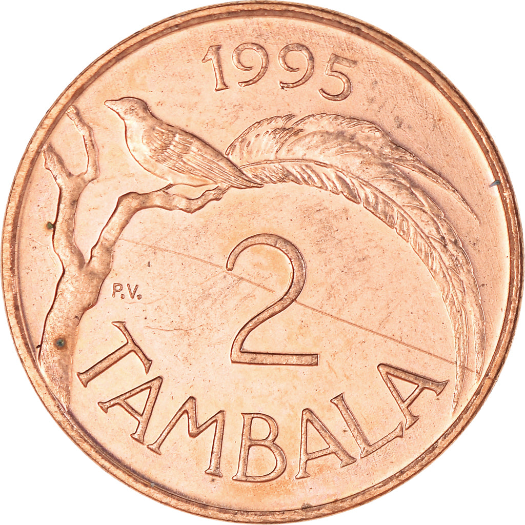 Monnaie, Malawi, 2 Tambala, 1995, TTB+, Bronze, KM:34