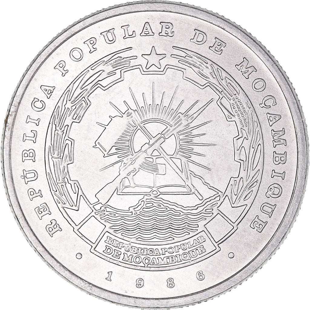 Monnaie, Mozambique, 2-1/2 Meticais, 1986, SUP+, Aluminium, KM:100