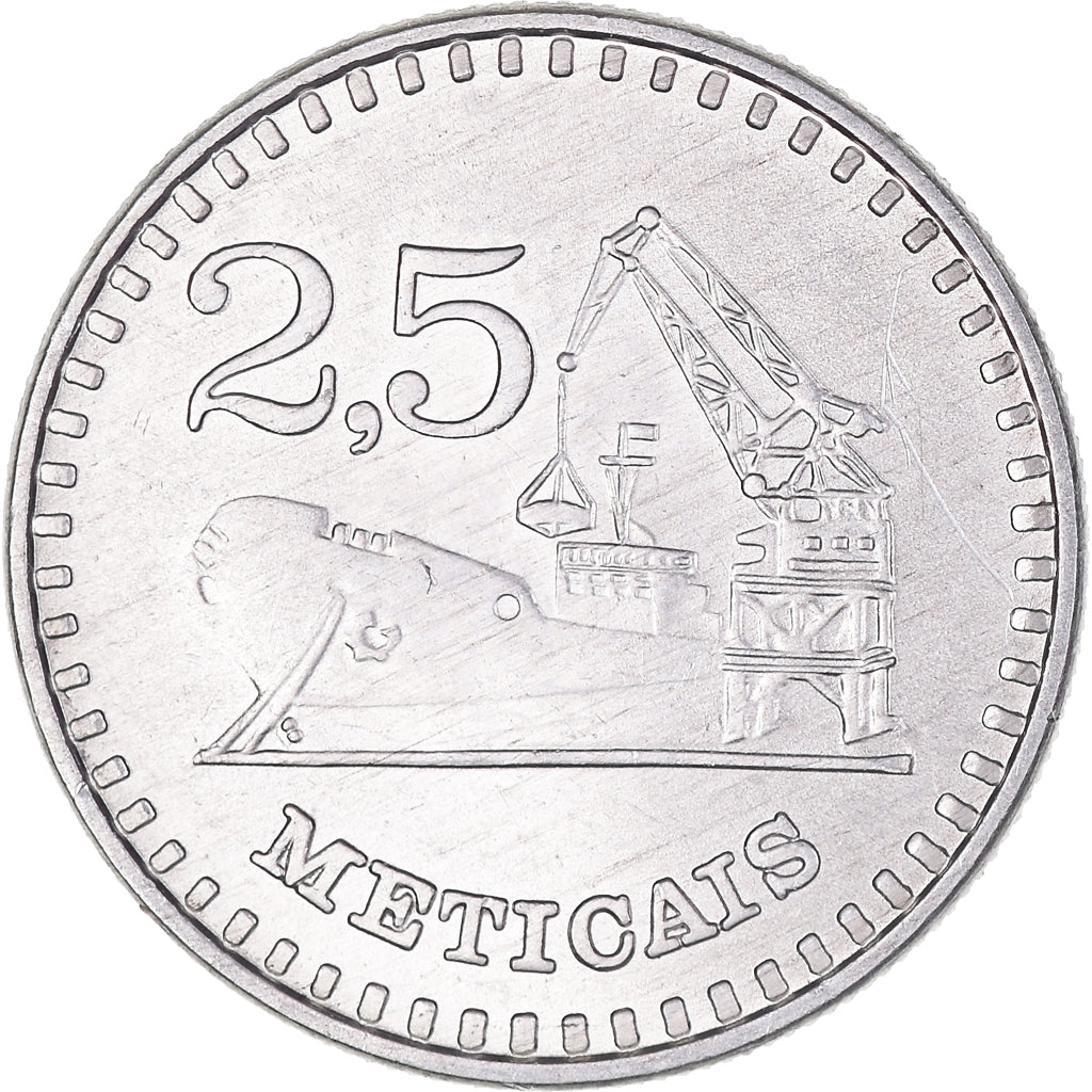 Monnaie, Mozambique, 2-1/2 Meticais, 1986, SUP+, Aluminium, KM:100