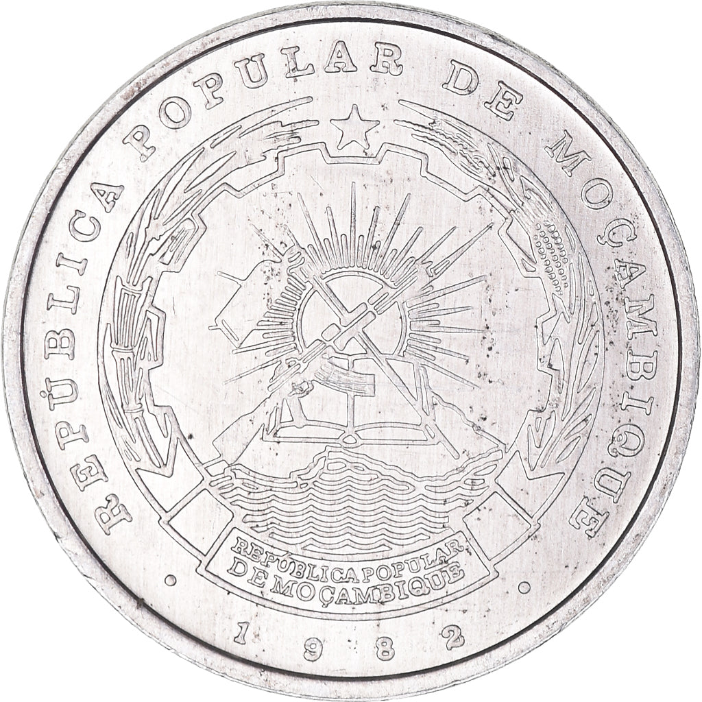 Moneda, Mozambique, 50 Centavos, 1982, MBC+, Aluminio, KM:98