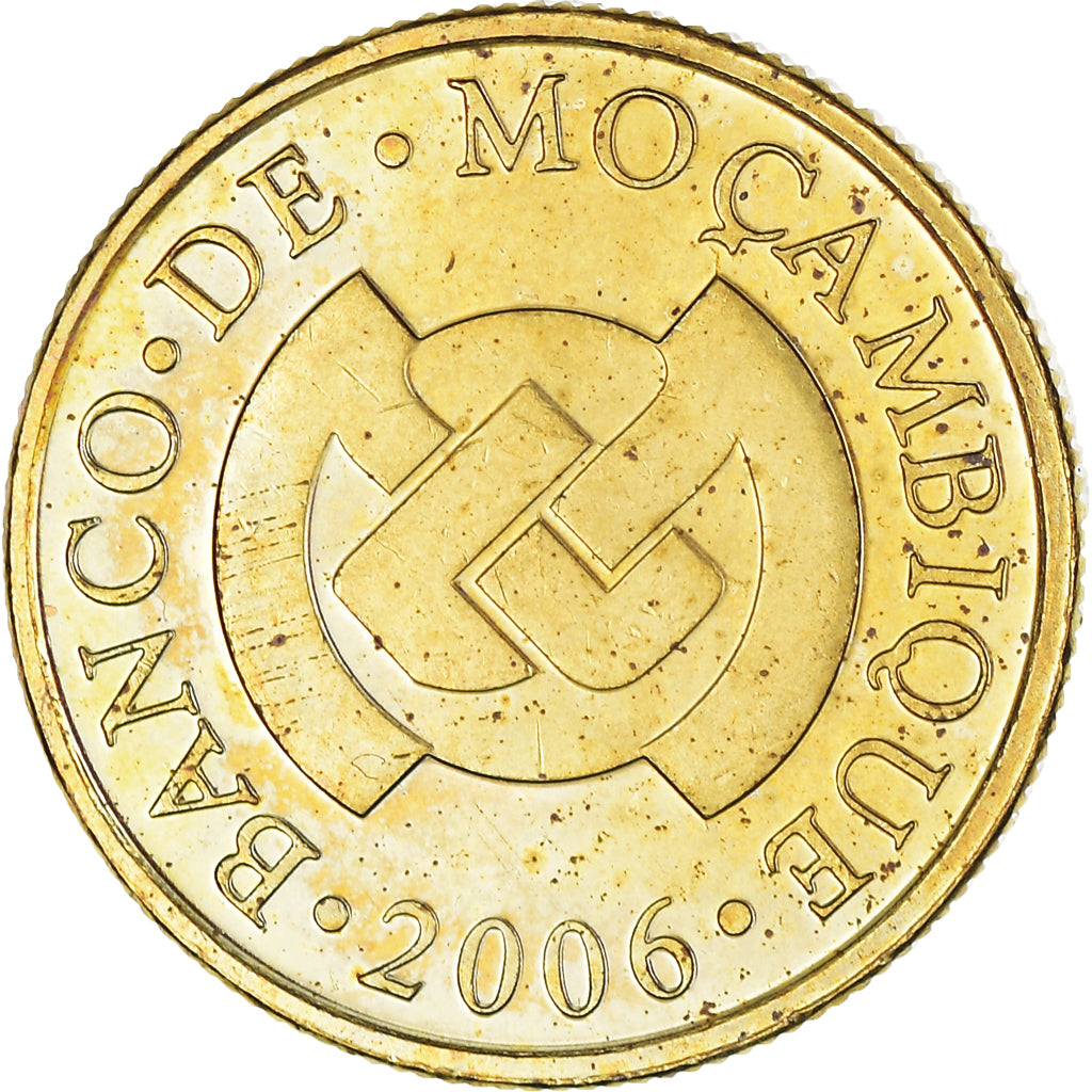 Moneta, Mozambico, 10 Centavos, 2006, BB, Acciaio placcato ottone, KM:134