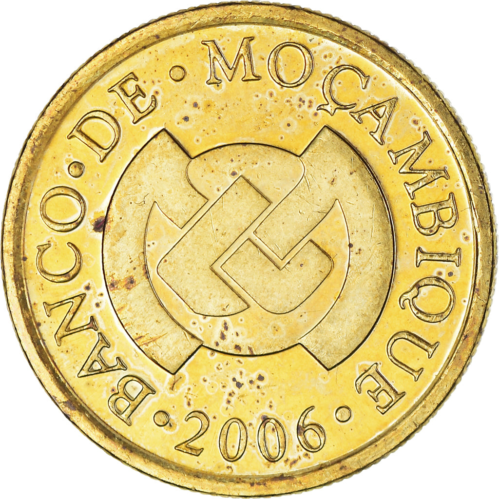 Moneta, Mozambico, 20 Centavos, 2006, BB+, Acciaio placcato ottone, KM:135