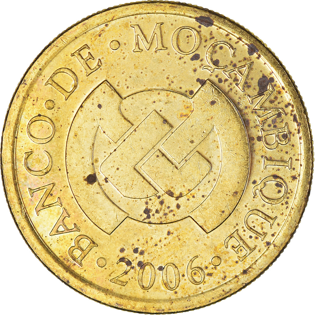 Moneta, Mozambico, 50 Centavos, 2006, MB+, Acciaio placcato ottone, KM:136