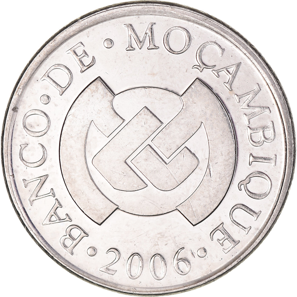 Moeda, Moçambique, 2 Meticais, 2006, AU(50-53), Aço Niquelado, KM:138