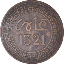 Monnaie, Maroc, 'Abd al-Aziz, 5 Mazunas, 1903/AH1321, Paris, TTB, Bronze