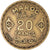 Moneda, Marruecos, Mohammed V, 20 Francs, 1951/AH1371, Paris, MBC, Aluminio -