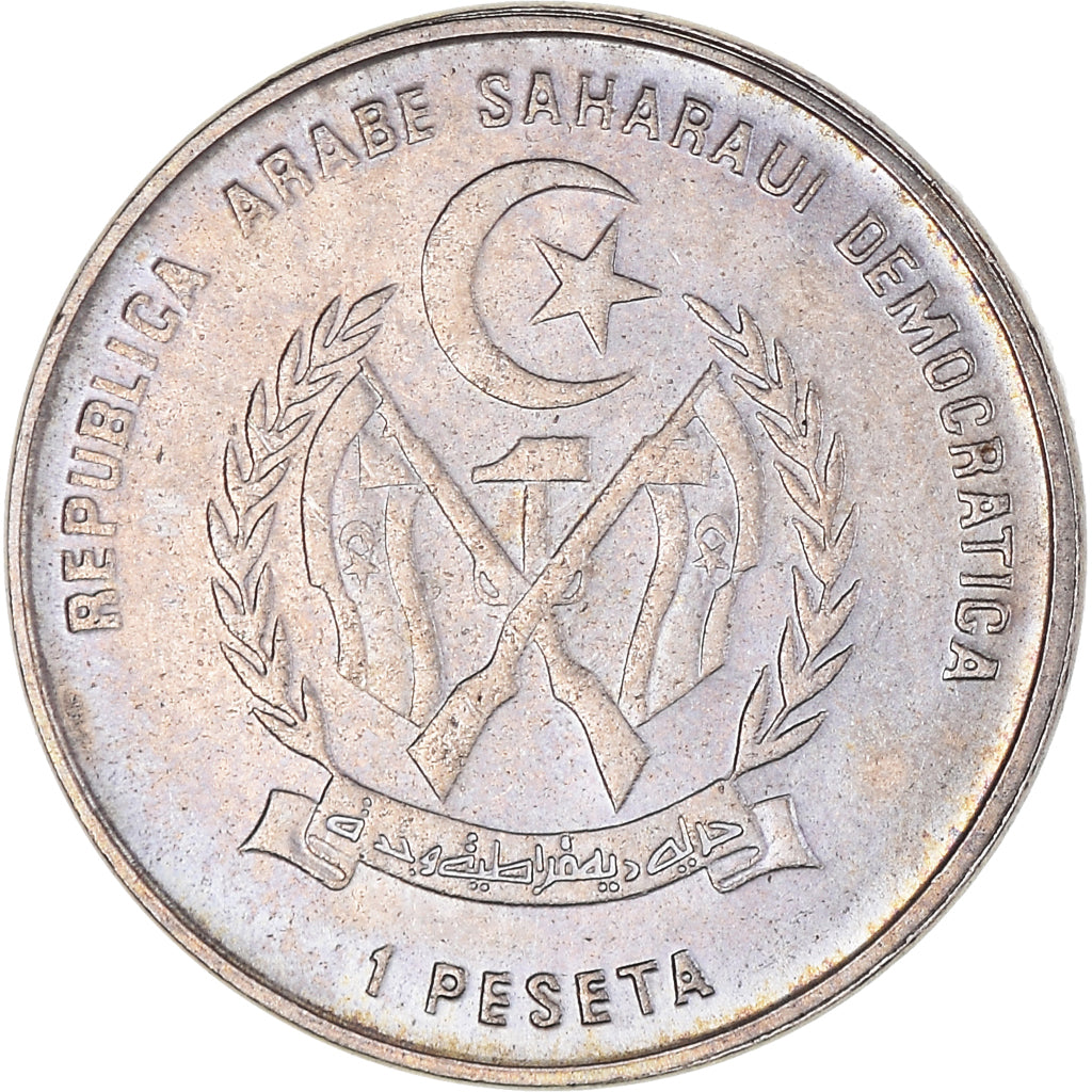 Moneda, REPÚBLICA DEMOCRÁTICA ÁRABE SAHARAUI, Peseta, 1992, EBC, Cobre -