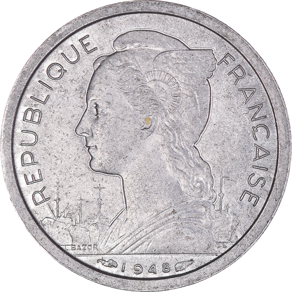 Monnaie, Réunion, Franc, 1948, Paris, SUP, Aluminium, KM:6.1, Lecompte:53