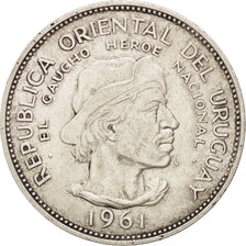 Uruguay, 10 Pesos, 1961, KM:43, AU(50-53), Silver