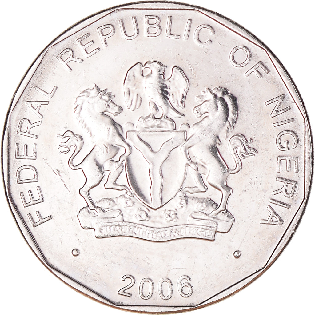 Monnaie, Nigéria, 50 Kobo, 2006, TTB+, Nickel Clad Steel, KM:13.3