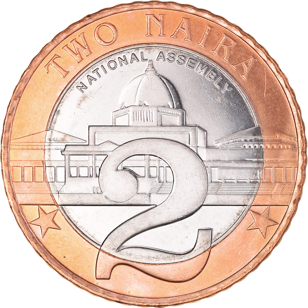 Monnaie, Nigéria, 2 Naira, 2006, SUP+, Bimétallique, KM:19
