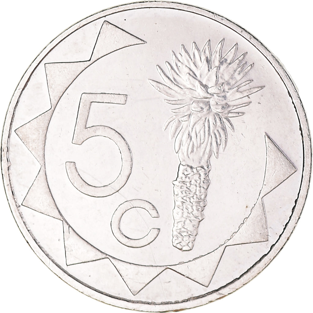 Monnaie, Namibie, 5 Cents, 1993, Vantaa, TB+, Nickel plaqué acier, KM:1