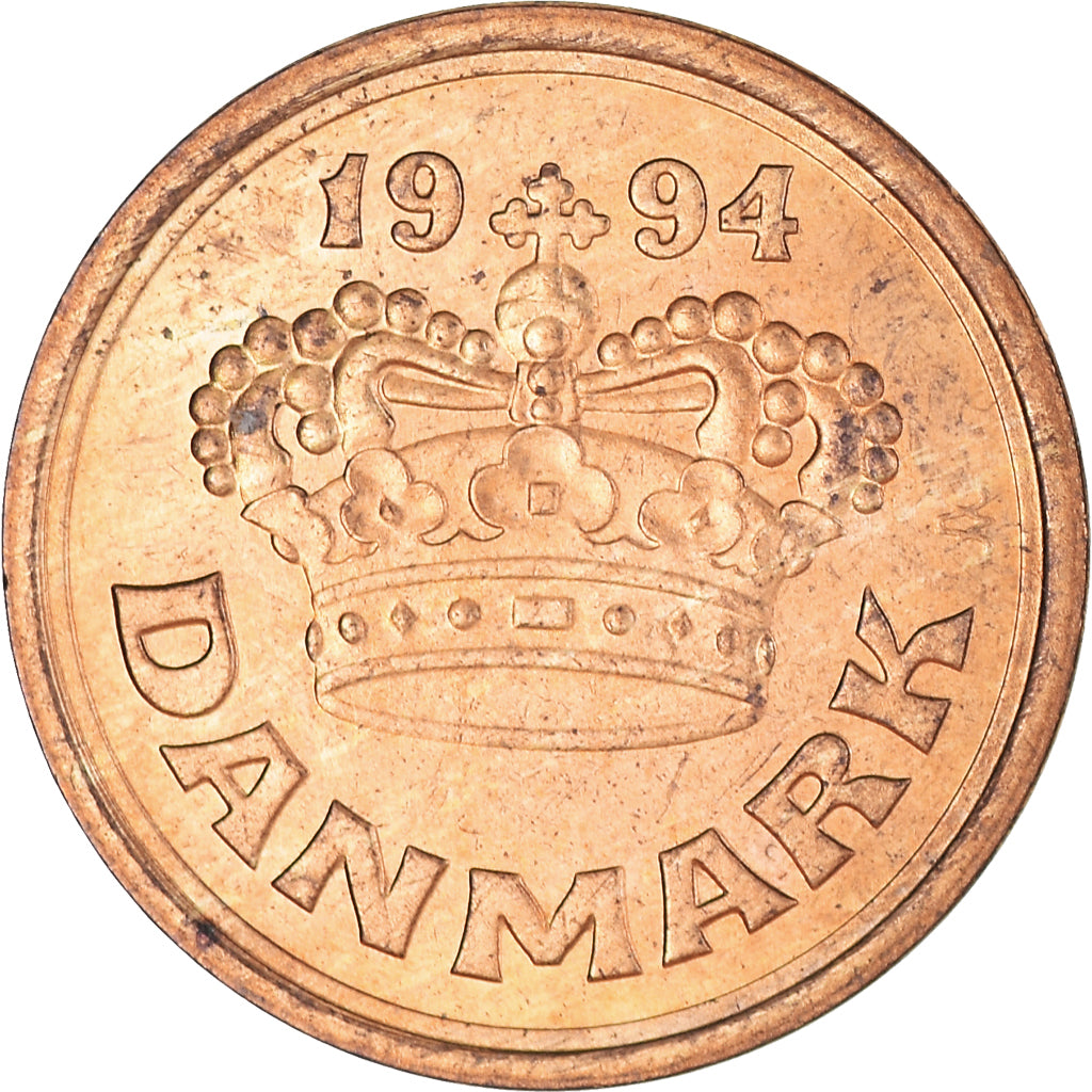 Monnaie, Danemark, Margrethe II, 25 Öre, 1994, TTB+, Bronze, KM:868.1