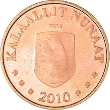 Moneta, Grenlandia, KALAALLIT NUNAAT, 25 Öre, 2010, AU(50-53), Copper Plated