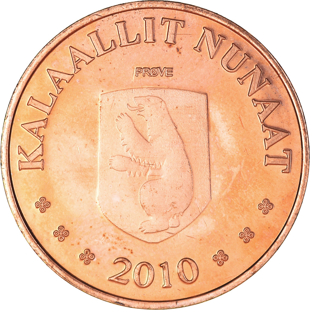 Monnaie, Groenland, KALAALLIT NUNAAT, 50 Öre, 2010, TTB+, Copper Plated Brass