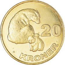 Monnaie, Groenland, KALAALLIT NUNAAT, 20 Kroner, 2010, TTB+, Laiton, KM:Pr7