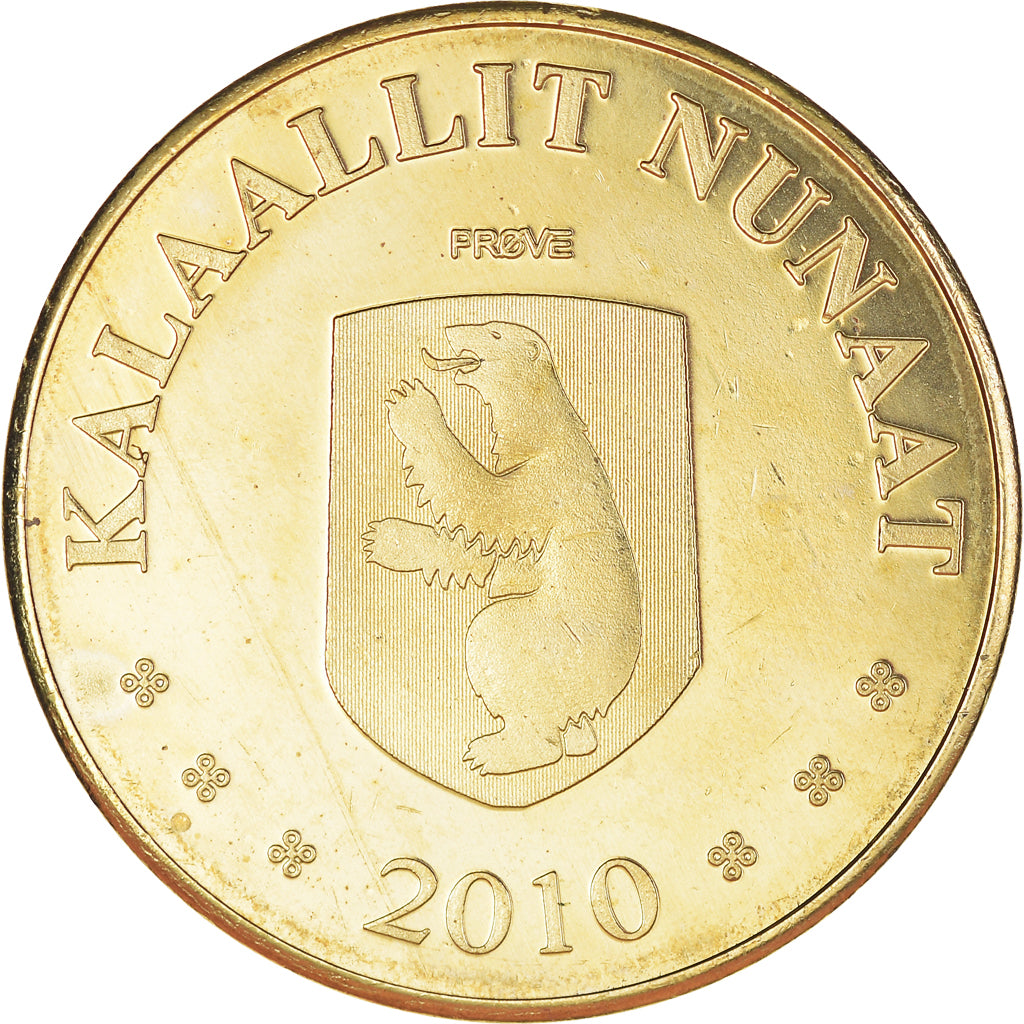 Monnaie, Groenland, KALAALLIT NUNAAT, 20 Kroner, 2010, TTB+, Laiton, KM:Pr7
