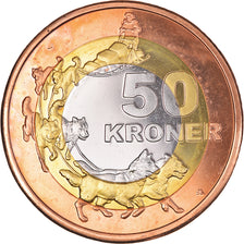 Monnaie, Groenland, KALAALLIT NUNAAT, 50 Kroner, 2010, SUP, Tri-Metallic, KM:Pr8