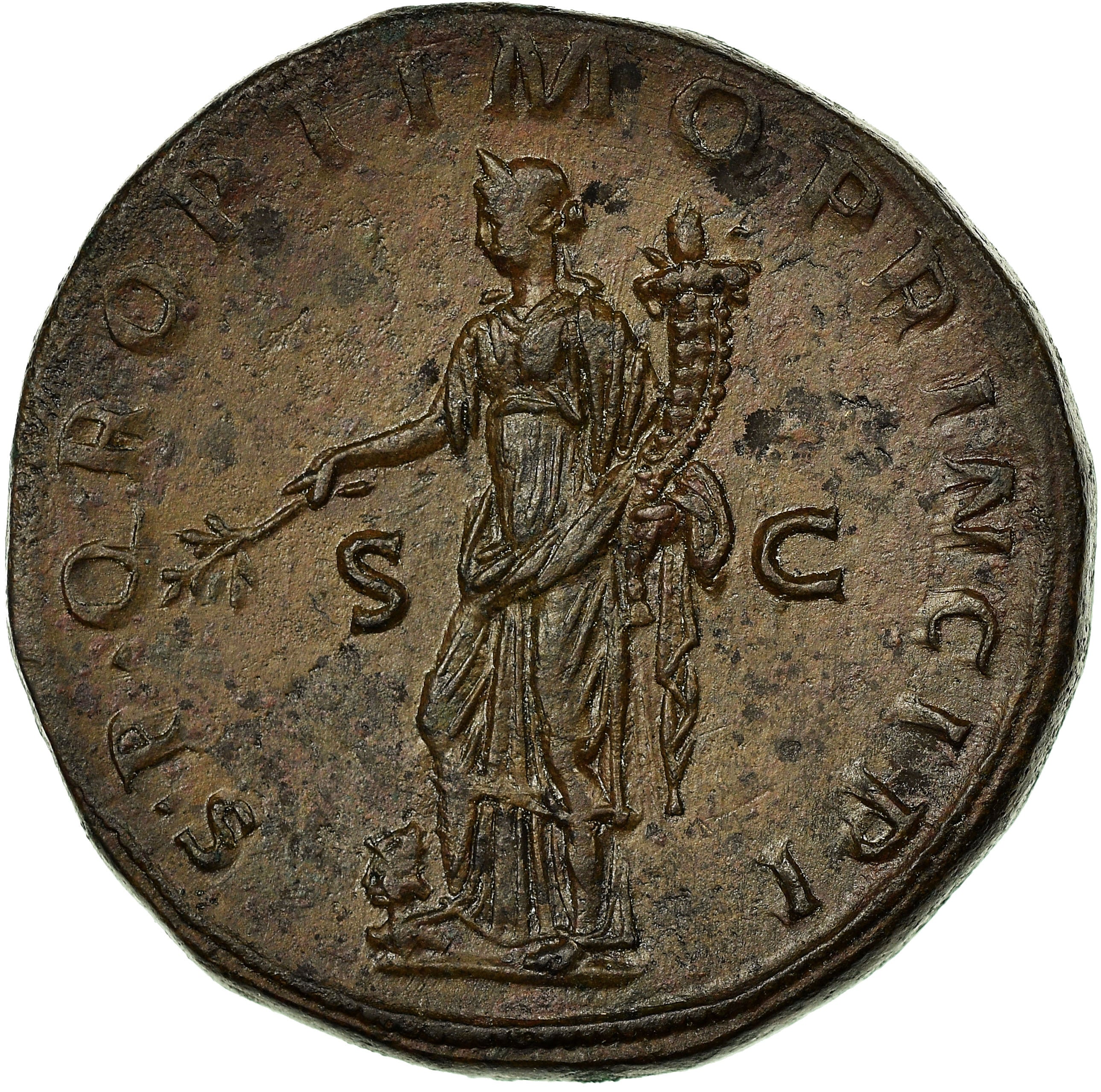 Münze, Trajan, Sesterz, Rome, VZ+, Bronze, RIC:503