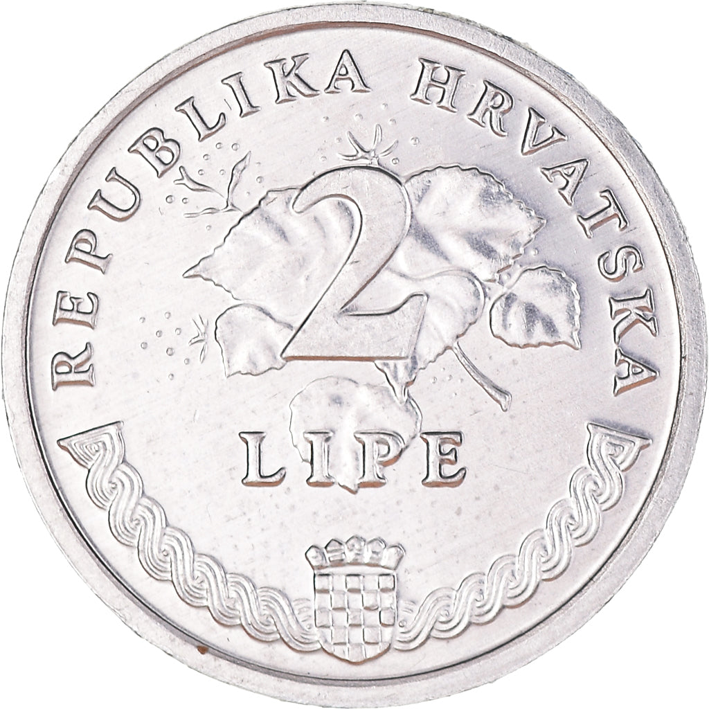 Monnaie, Croatie, 2 Lipe, 1993, SUP, Aluminium, KM:4