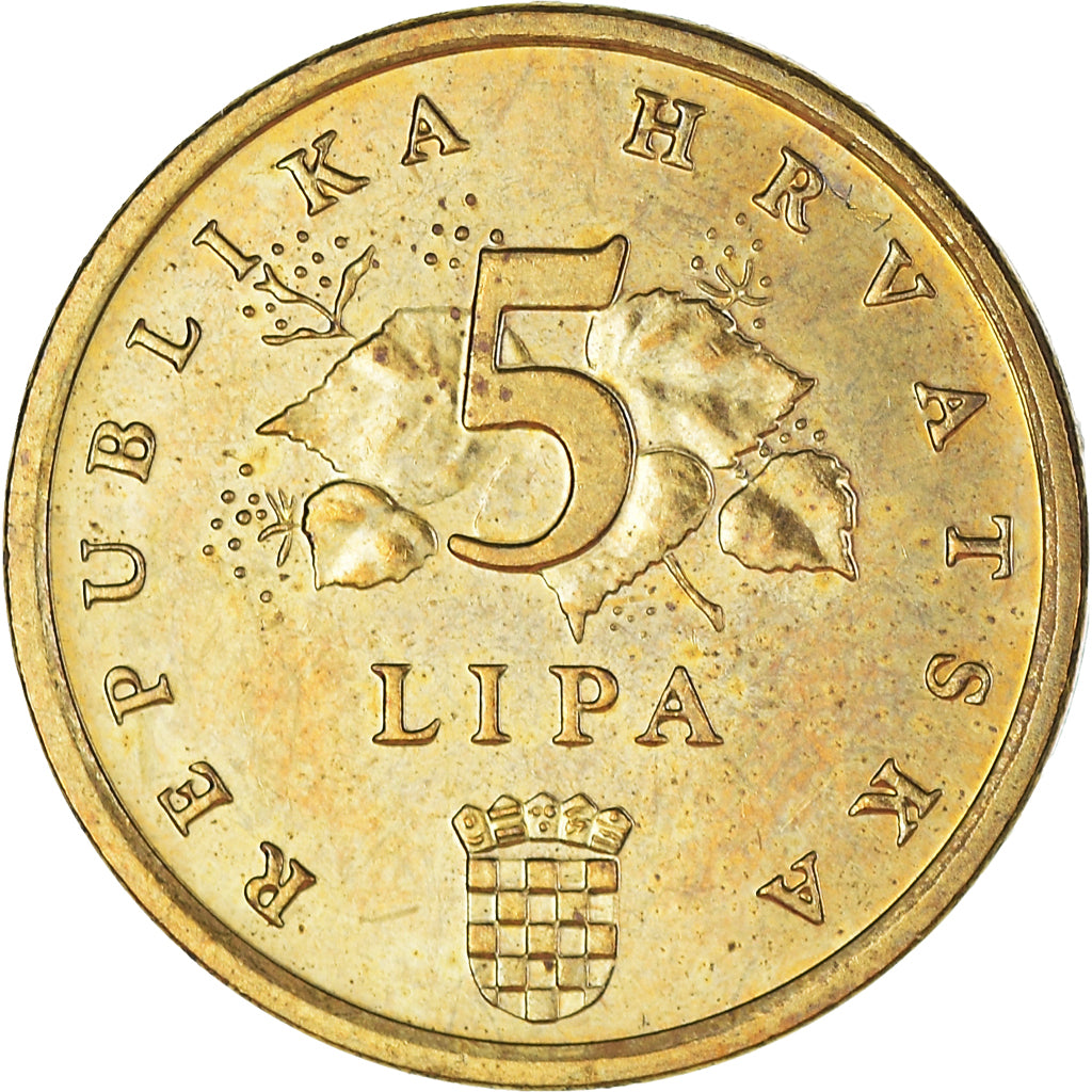 Monnaie, Croatie, 5 Lipa, 1993, TTB+, Brass plated steel, KM:5