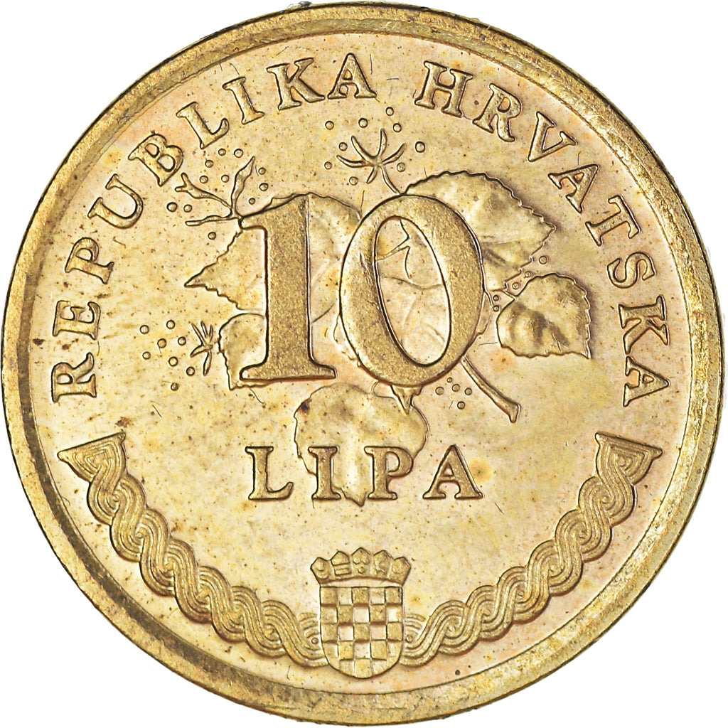 Monnaie, Croatie, 10 Lipa, 1995, SUP, Brass plated steel, KM:6